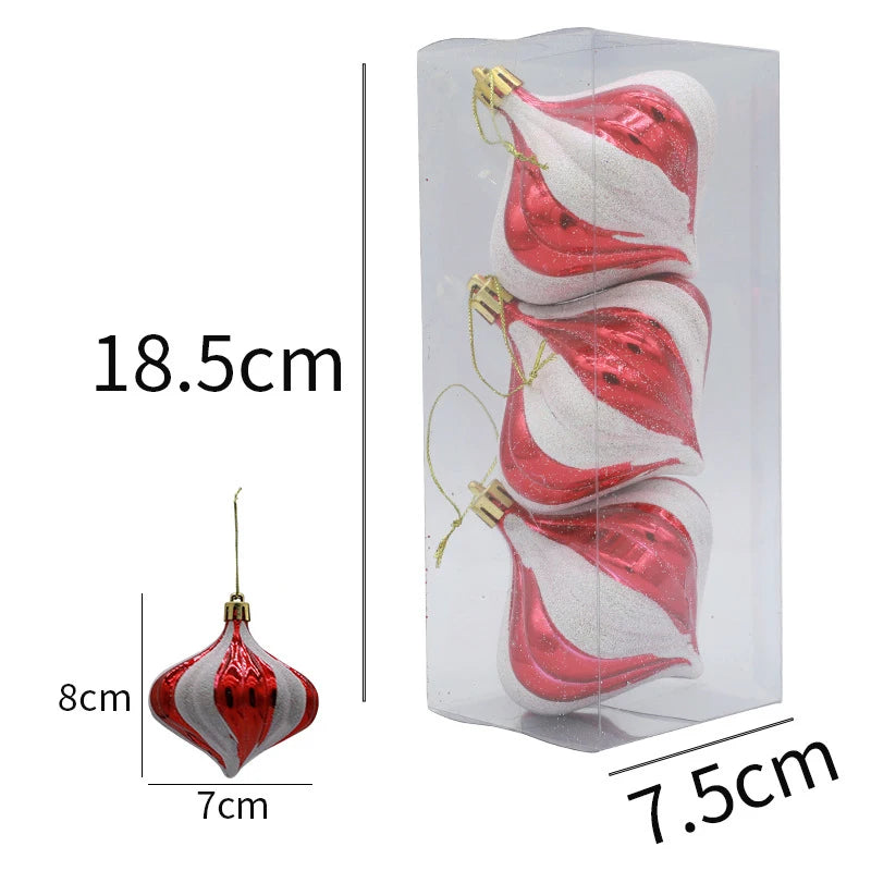 8Cm Christmas Balls Set Party Wedding Decorations Christmas Tree Decorations Christmas Ornaments Toys Christmas Balls New Year