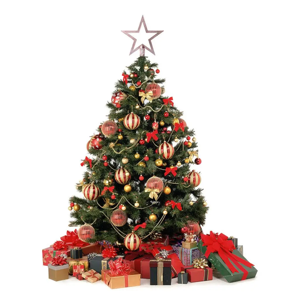Christmas Tree Ornaments Glitter Christmas Tree Topper Christmas Star Tree Topper Shatter-Proof Christmas Tree Decoration Tre
