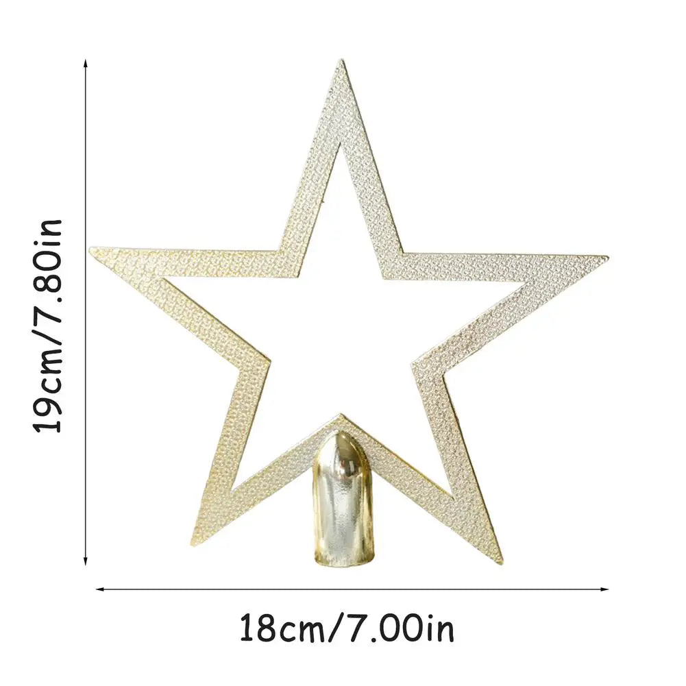 Christmas Tree Ornaments Glitter Christmas Tree Topper Christmas Star Tree Topper Shatter-Proof Christmas Tree Decoration Tre