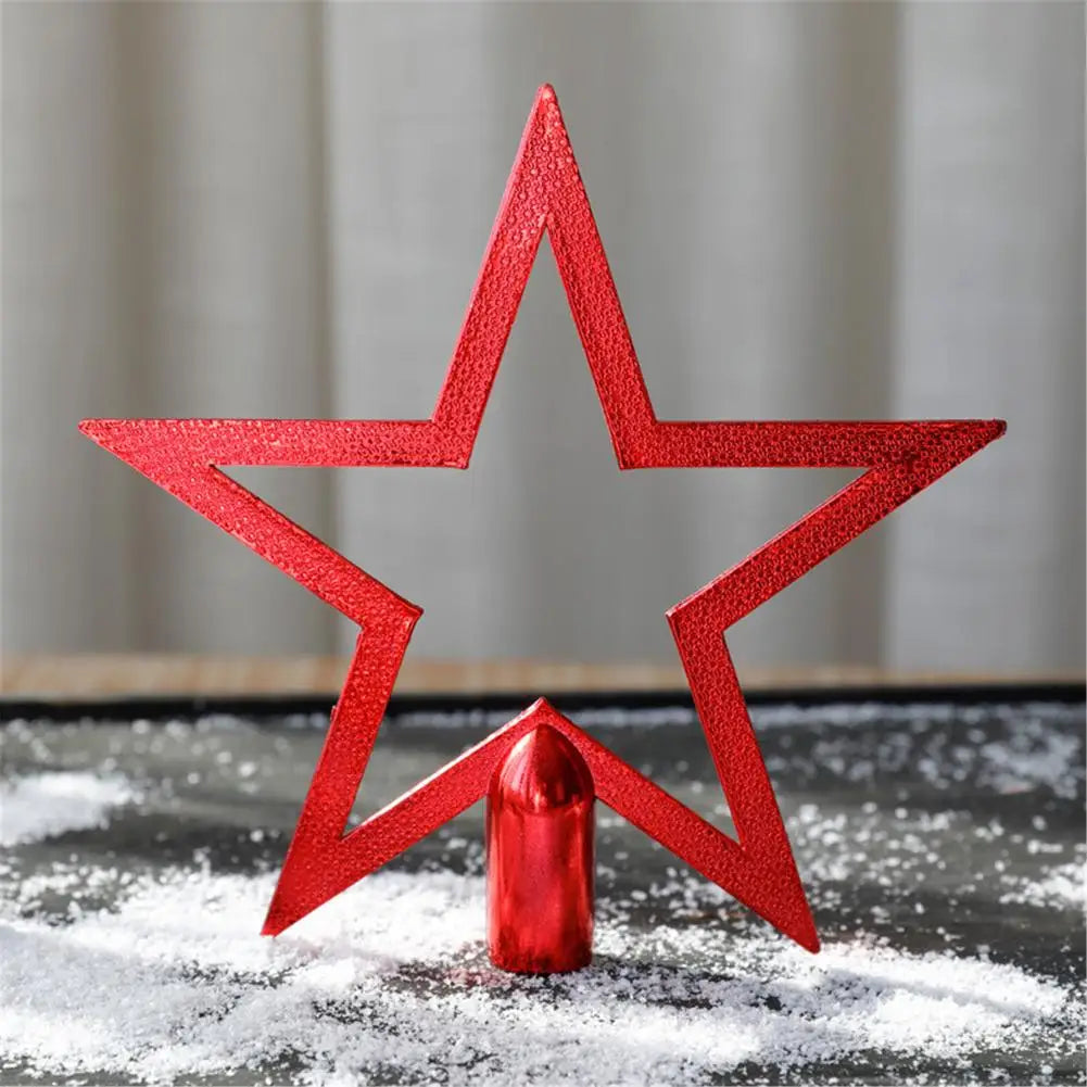 Christmas Tree Ornaments Glitter Christmas Tree Topper Christmas Star Tree Topper Shatter-Proof Christmas Tree Decoration Tre